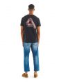 ROB PRINTED REGULAR T-SHIRT WITH POCKET RINSE WASH