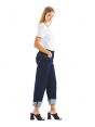 BOY BOYFRIEND LOW WAIST TURN UP RINSE WASH