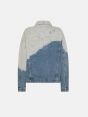 LOGAN TRUCKER OVER JACKET LIGHT BLEACH DAMAGED HANDMADE NATURAL WHITE CHALK PASTE