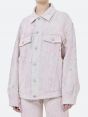 LOGAN TRUCKER OVER JACKET HANDMADE PINK CHALK PASTE