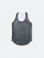 AMERICA RIBBED TANK TOP COATED LEATHER EFFECT