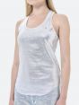 AMERICA RIBBED TANK TOP COATED LEATHER EFFECT