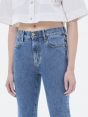 KATE NEW SLIM CROP BOOTCUT TURN UP LIGHT ACID WASH MARBLE