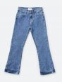 KATE NEW SLIM CROP BOOTCUT TURN UP LIGHT ACID WASH MARBLE