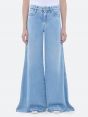 ASIA MID RISE WIDE LEG FLARED ECO BLEACH FRAYED EDGE