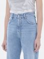 LOLA SUPER HIGH WAIST CARROT CROPPED ECO MEDIUM BLEACH DESTROYED EDGE