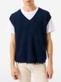 Ribbed-knit Eddy vest with distressed hem