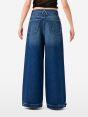 Big low mid rise super wide leg stone wash brushed