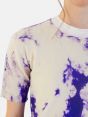 ROUND NECK ALL OVER PRINT S/S 100% CASHMERE BLUE FLUO