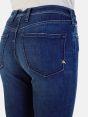 MARYLIN SKINNY SUPER HIGH WAIST STONE WASH WITH CONTRAST NAVY BLUE