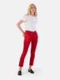 BODY SLIM HIGH RISE BOTTOM UP GARMENT DYED RED