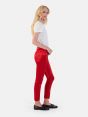 BODY SLIM HIGH RISE BOTTOM UP GARMENT DYED RED