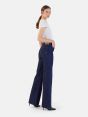 FLAIRE HIGH RISE FLARED WITH STITCHING RINSE WASH NAVY BLUE