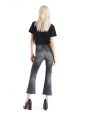 KATE CROP BOOTCUT WITH STUDS USED WASH