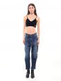 LOLA SUPER HIGH WAIST CARROT CROPPED FRAYED DARK TONE ANTIQUE