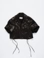 Cropped coco leather jacket