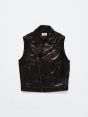 NIL LEATHER VEST JACKET