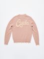 Warm round neck Big embroidery