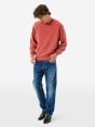 Ethan round neck cott. fl. resin spray garment dyed