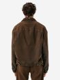 Saki trucker jacket oil coated garment dyed