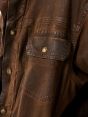 Saki trucker jacket oil coated garment dyed