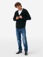 Cardigan plain knit alpaca