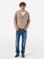 Cardigan plain knit alpaca