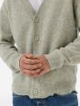 Cardigan plain knit alpaca
