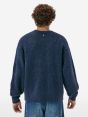 Over round neck collar brushed plain knit amazing