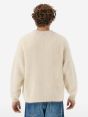 Over round neck collar brushed plain knit amazing