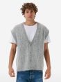 Over gilet brushed english rib amazing