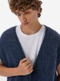 Over gilet brushed english rib amazing