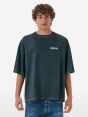 Over printed t-shirt resin spray garment dyed
