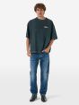 Over printed t-shirt resin spray garment dyed
