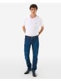 Slim fit dark rinse brushed