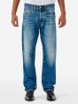 Standard regular straight '90s fit cut and break medium tone open edge