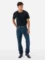 Standard regular straight '90s fit dark wash damaged and resinated