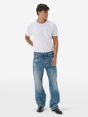 Full wide straight leg antique vintage distressed