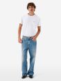 Big super wide leg antique bleach repaired
