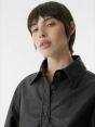 Penny eco leather shirt rince wash
