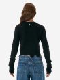 Cardigan plain knit alpaca