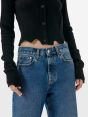 Cardigan plain knit alpaca