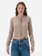 Cardigan plain knit alpaca