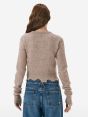 Cardigan plain knit alpaca