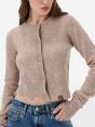 Cardigan plain knit alpaca
