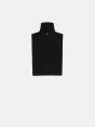 Turtle neck crop top plain knit alpaca