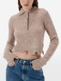 Polo plain knit alpaca