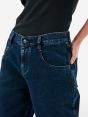 Aida low super fitted low waist volume leg eco enzyme stone wash