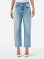 Bella '90s fit mid rise straight light bleach broken edge