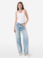 Mila low rise '90s fit light bleach broken edge